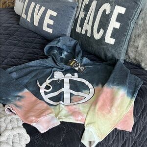 Tie-Dye Peace Sign Snoopy Hoodie